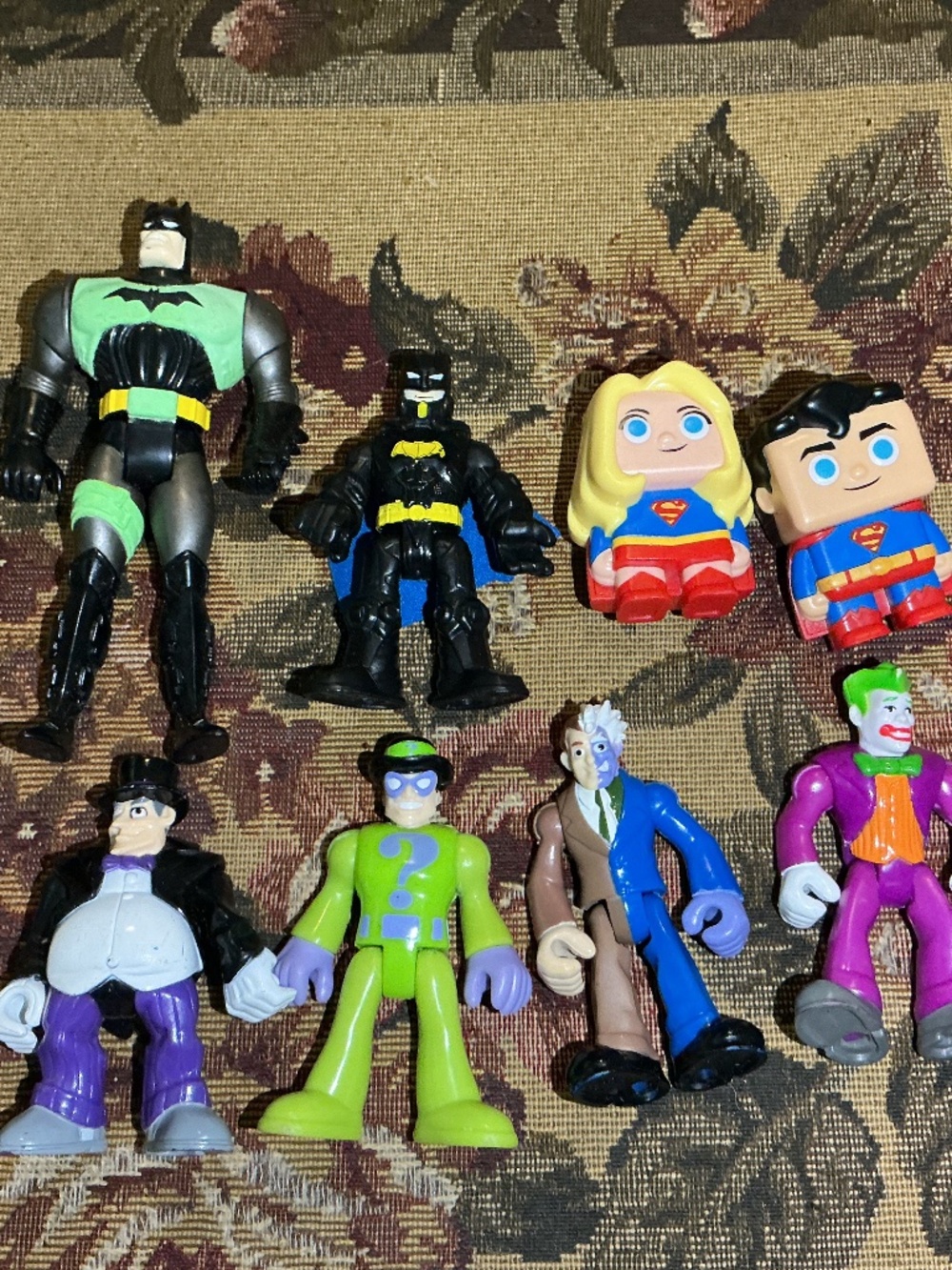 8 DC Comics Action Figures Lot - Batman, Superman, Supergirl, Two-Face and more